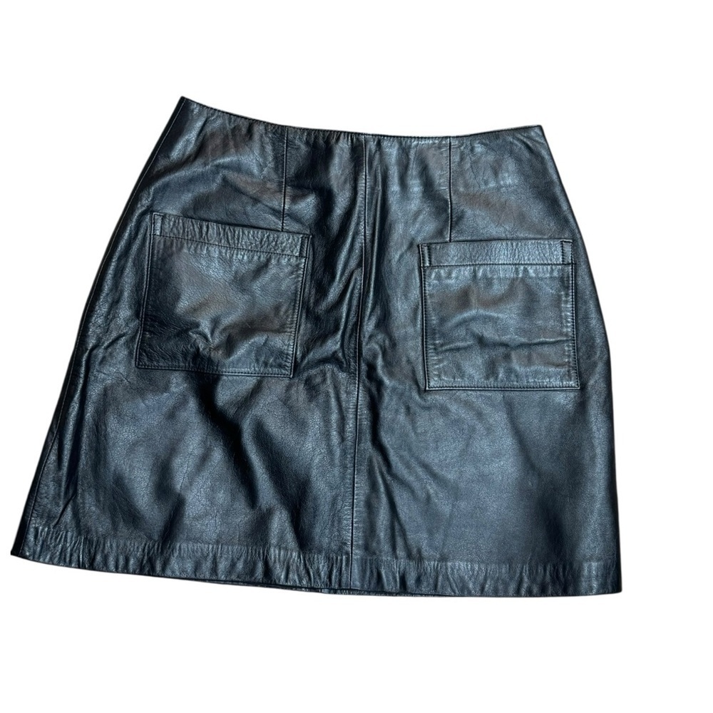Avanti Collection Black Leather Mini Skirt Size 12